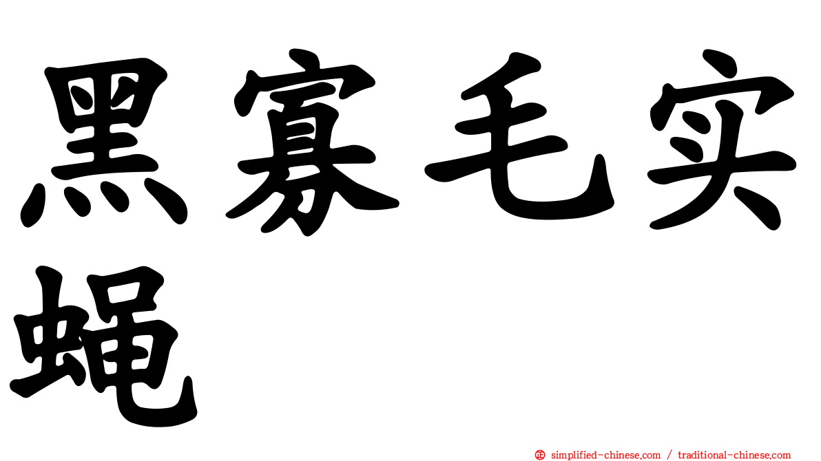 黑寡毛实蝇
