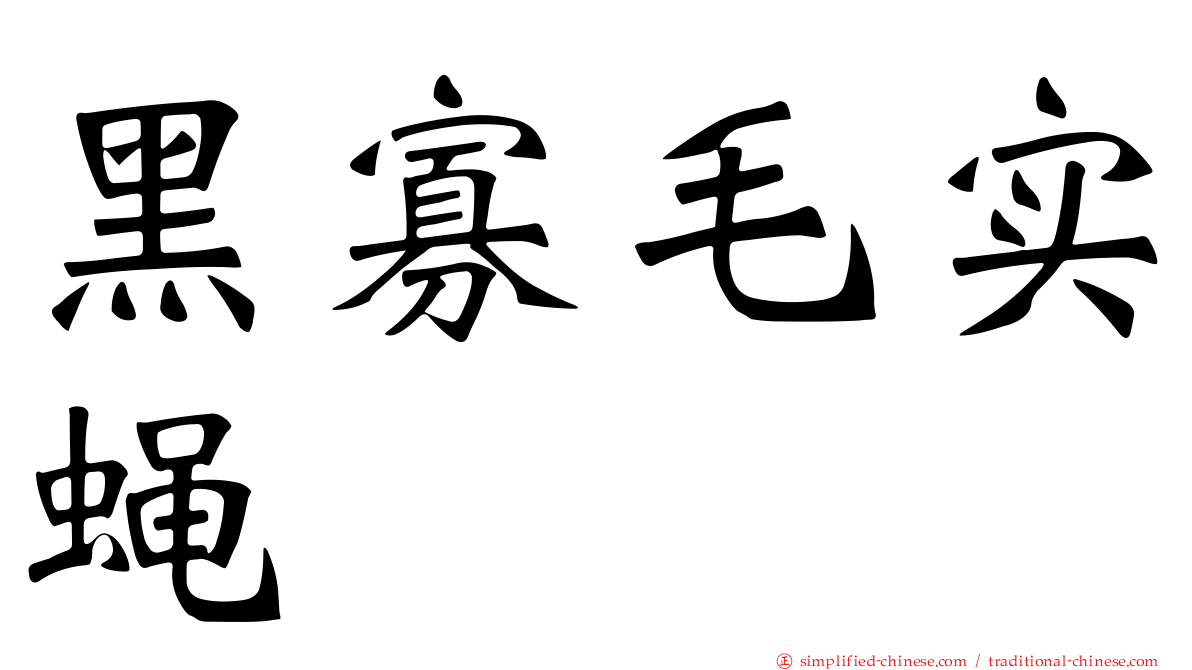 黑寡毛实蝇