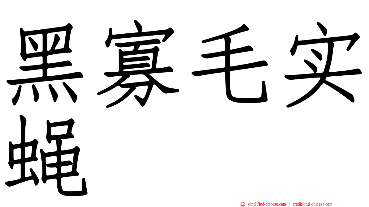 黑寡毛实蝇