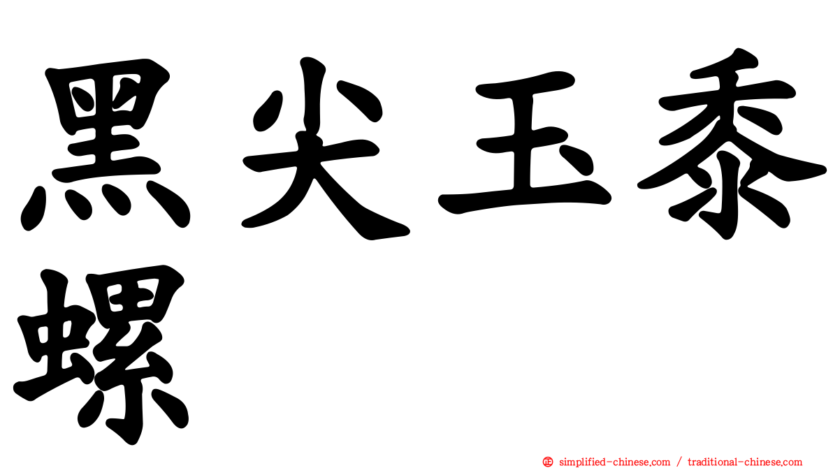 黑尖玉黍螺