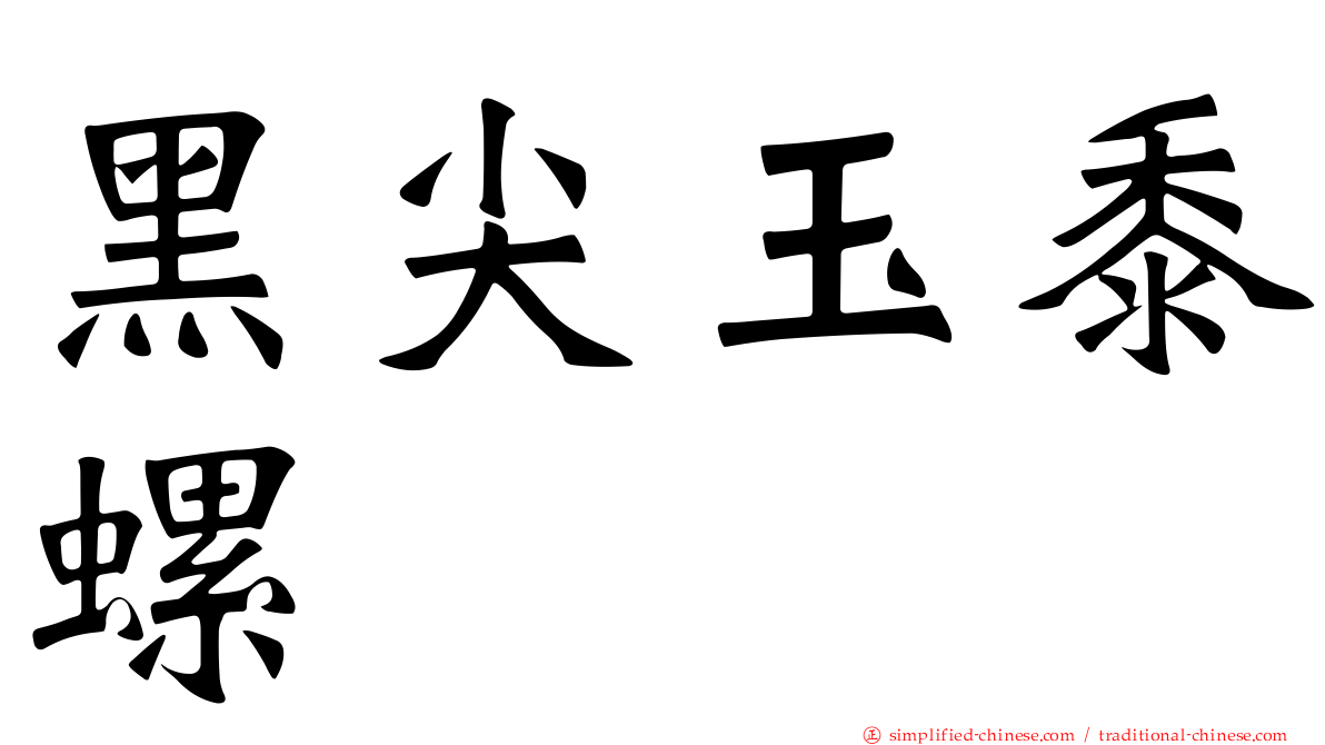 黑尖玉黍螺