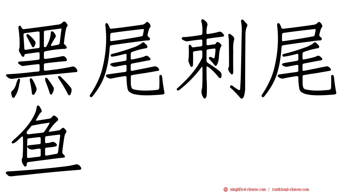 黑尾刺尾鱼