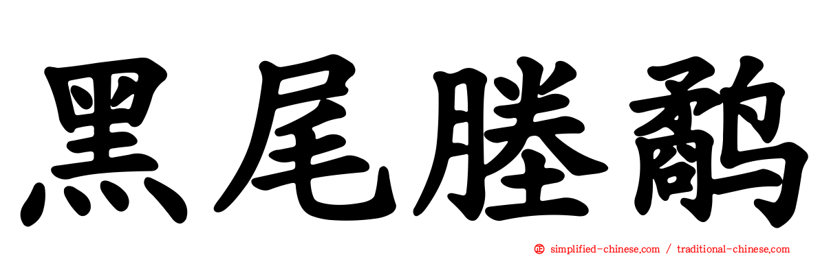 黑尾塍鹬
