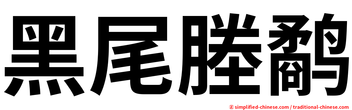 黑尾塍鹬