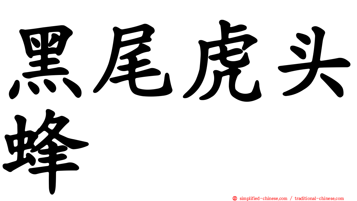 黑尾虎头蜂