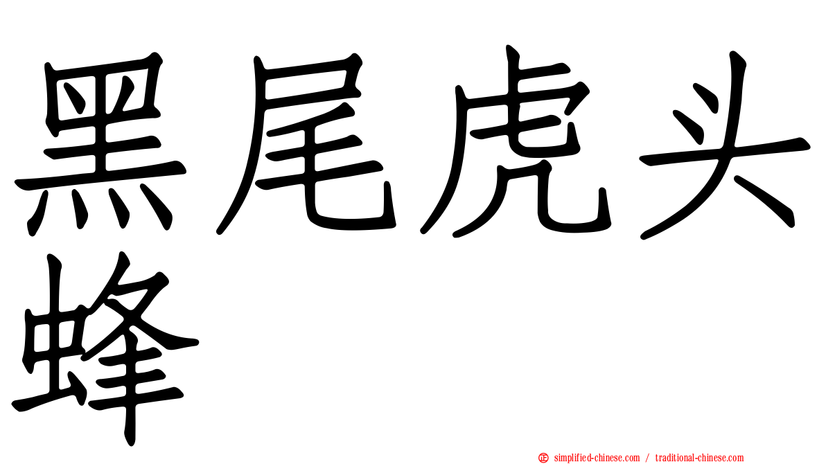 黑尾虎头蜂