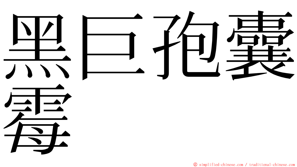 黑巨孢囊霉 ming font