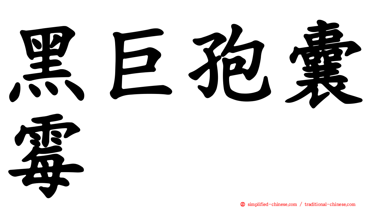 黑巨孢囊霉