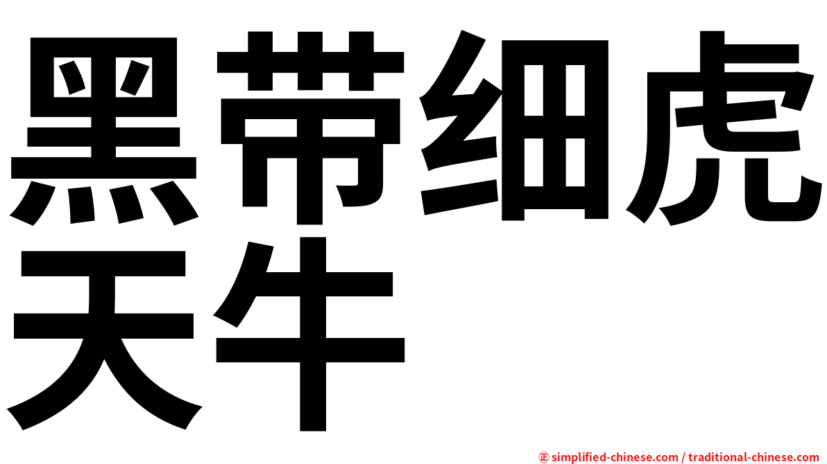 黑带细虎天牛