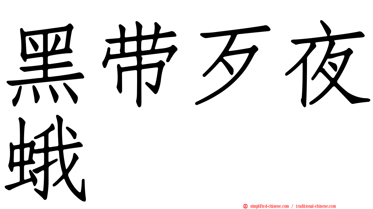 黑带歹夜蛾