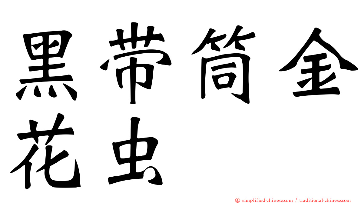 黑带筒金花虫