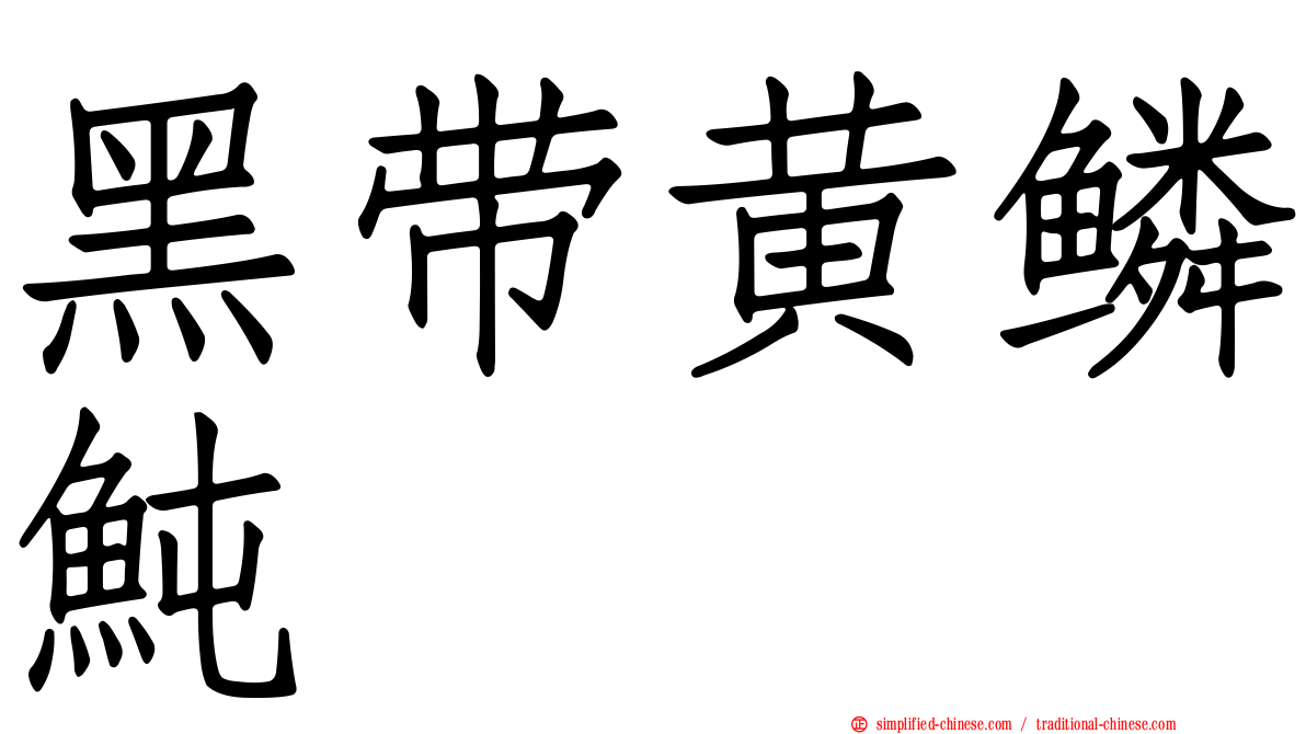黑带黄鳞鲀