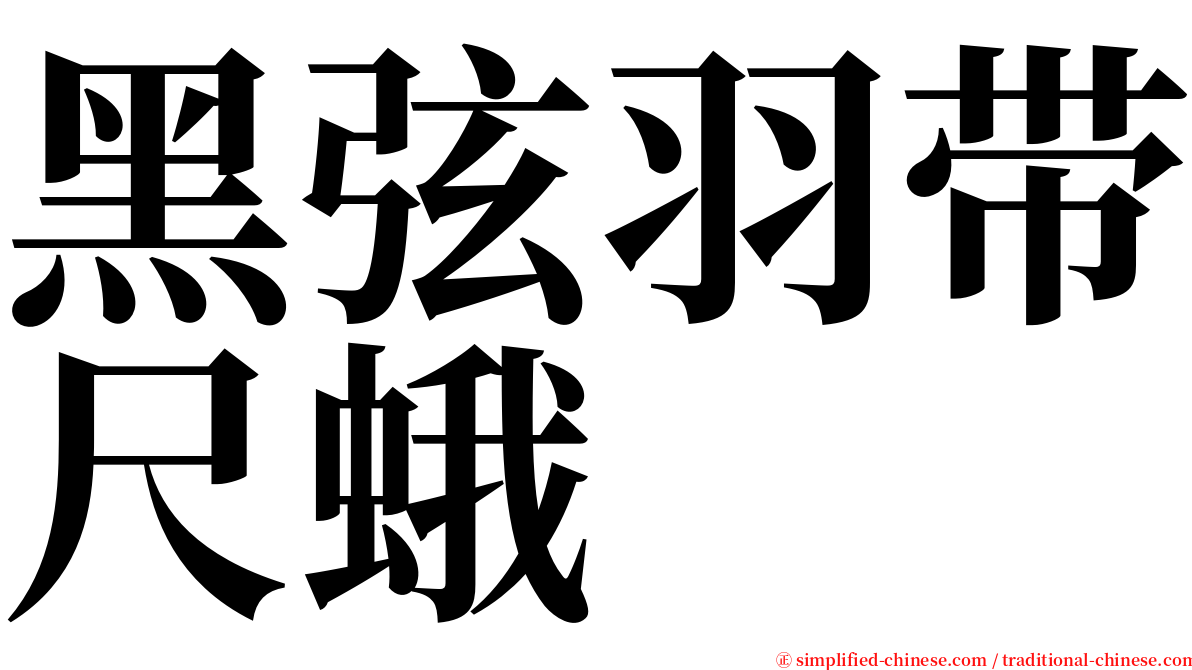 黑弦羽带尺蛾 serif font