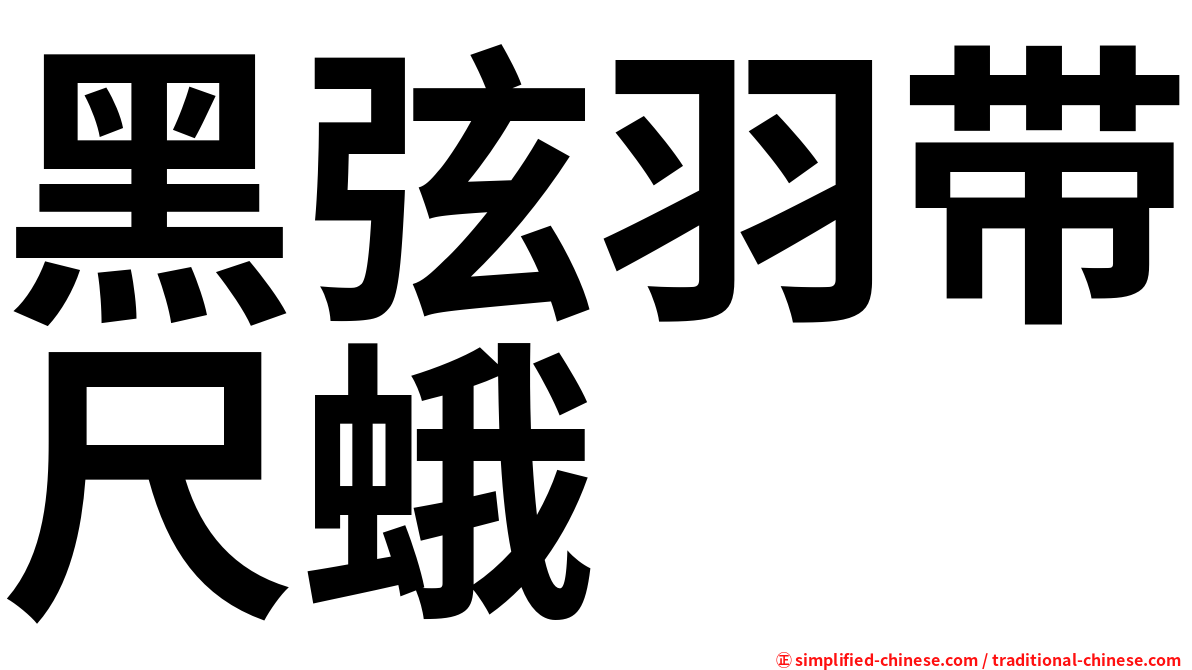 黑弦羽带尺蛾