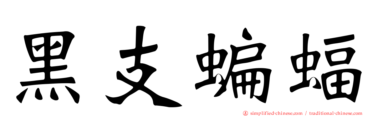 黑支蝙蝠