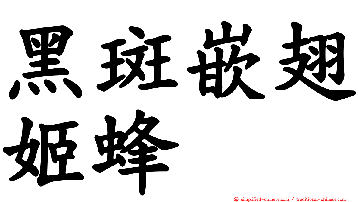 黑斑嵌翅姬蜂