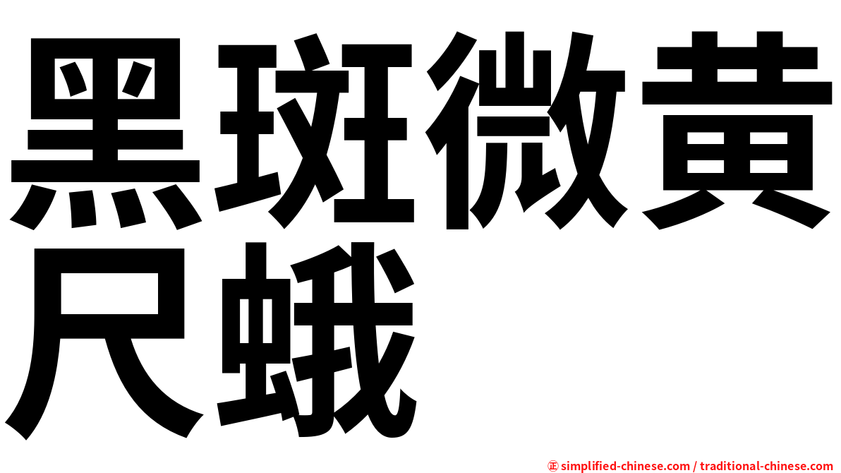 黑斑微黄尺蛾