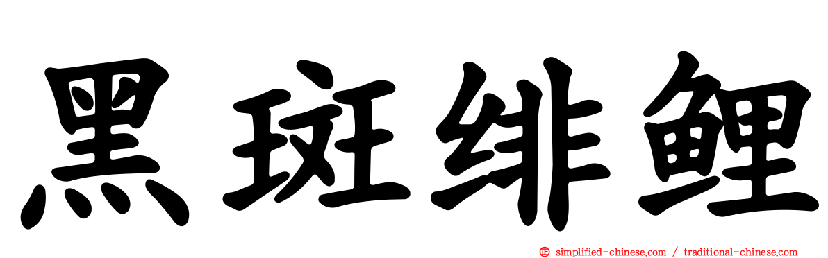 黑斑绯鲤