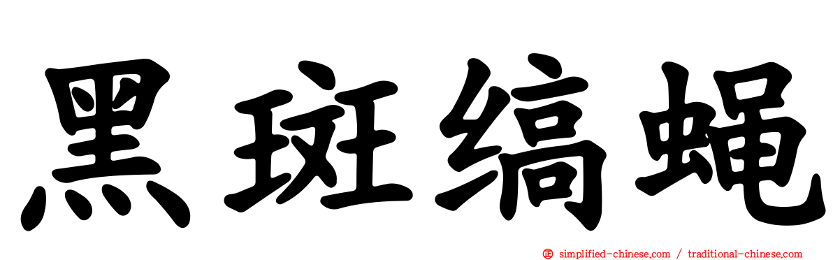 黑斑缟蝇