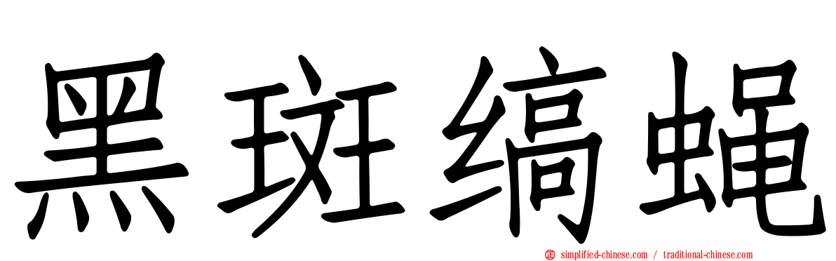 黑斑缟蝇