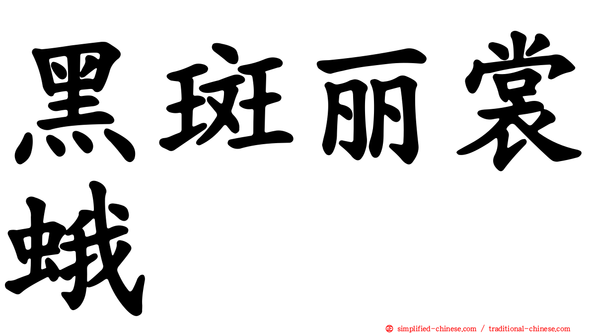 黑斑丽裳蛾