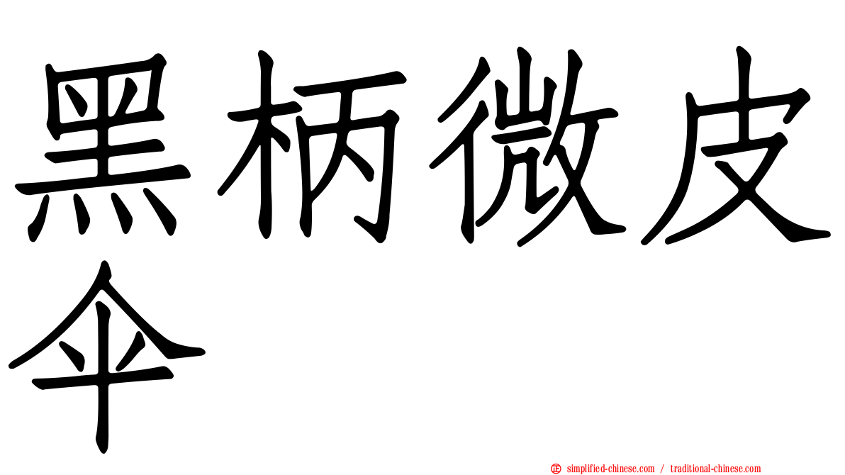 黑柄微皮伞