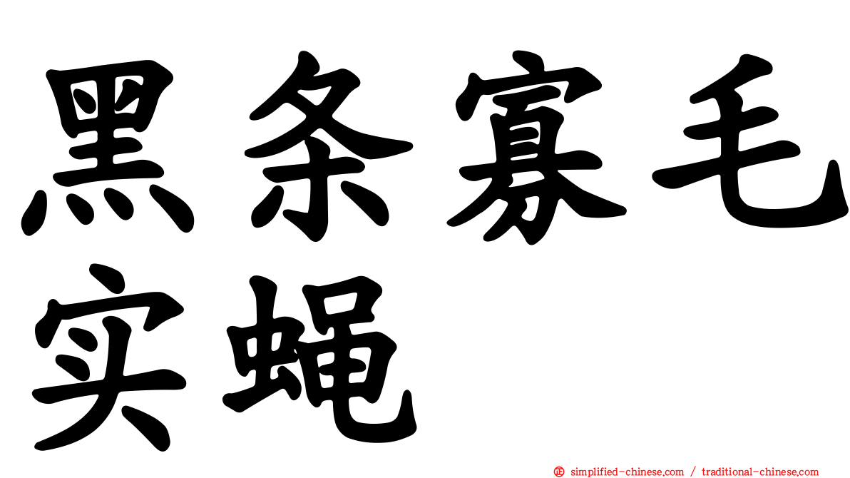 黑条寡毛实蝇