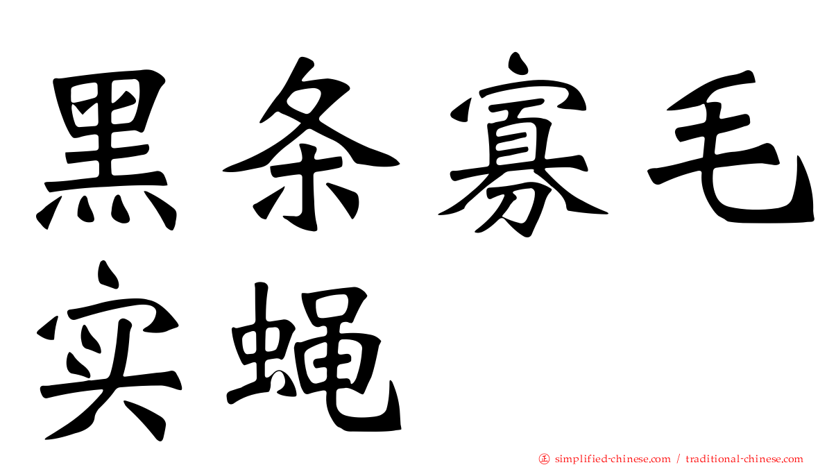 黑条寡毛实蝇