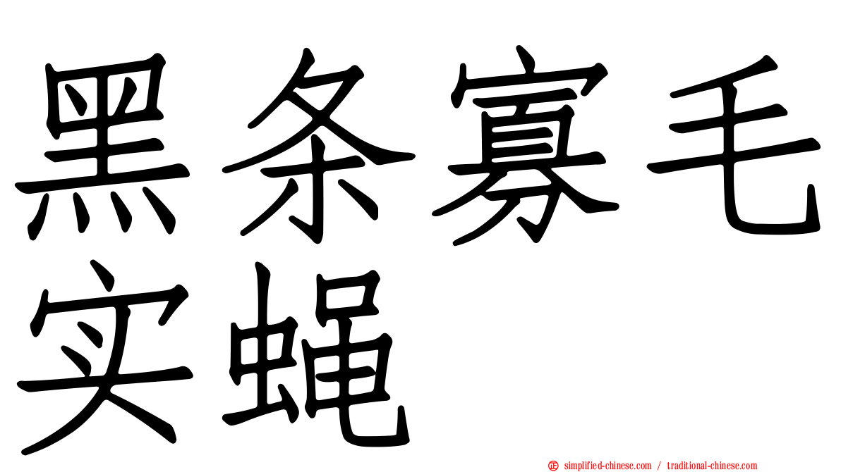 黑条寡毛实蝇