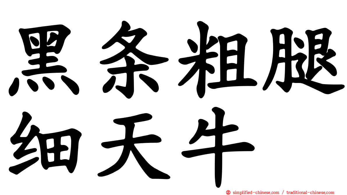 黑条粗腿细天牛