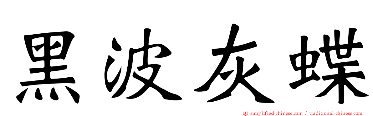 黑波灰蝶