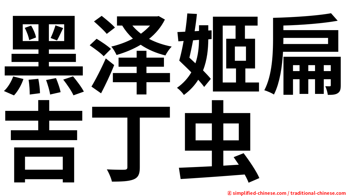 黑泽姬扁吉丁虫