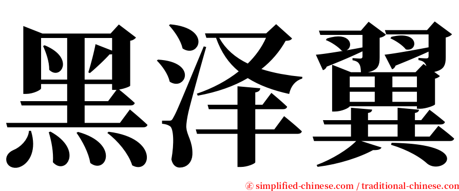 黑泽翼 serif font