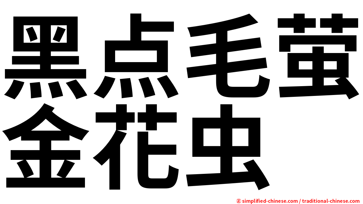 黑点毛萤金花虫
