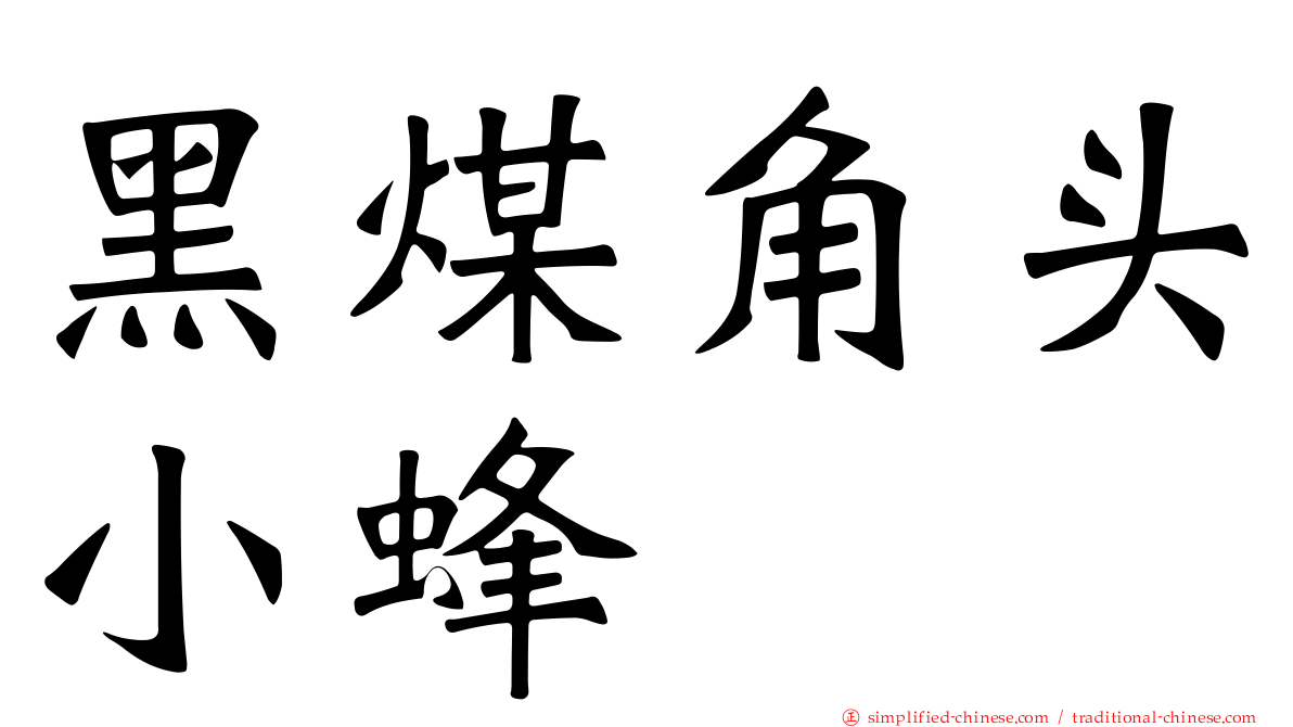 黑煤角头小蜂