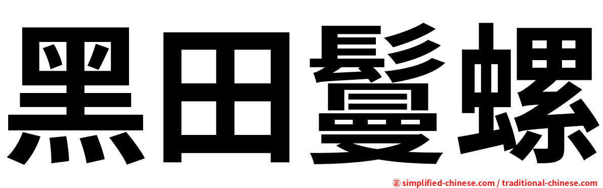 黑田鬘螺