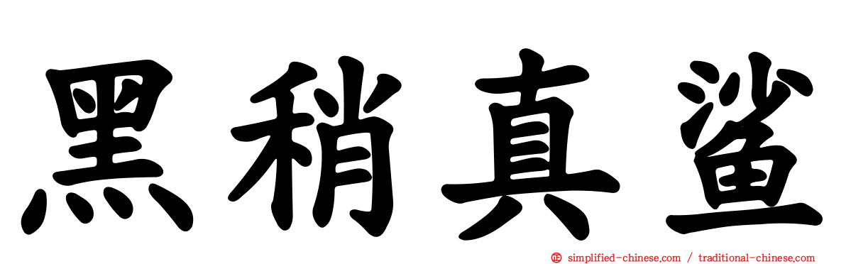 黑稍真鲨