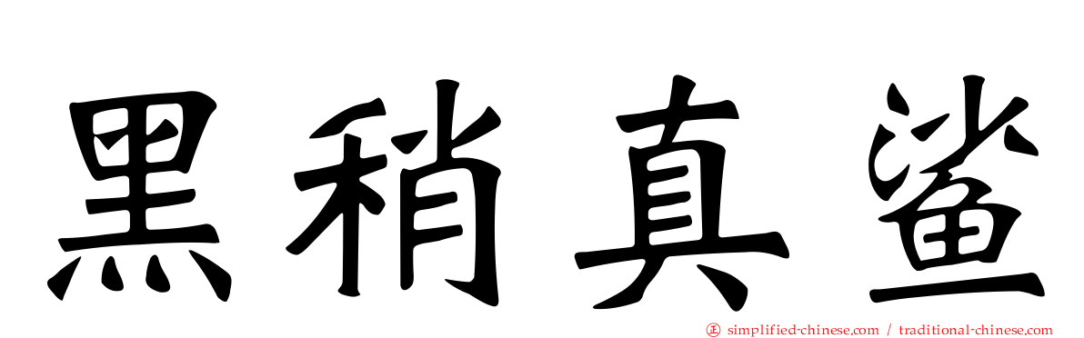 黑稍真鲨