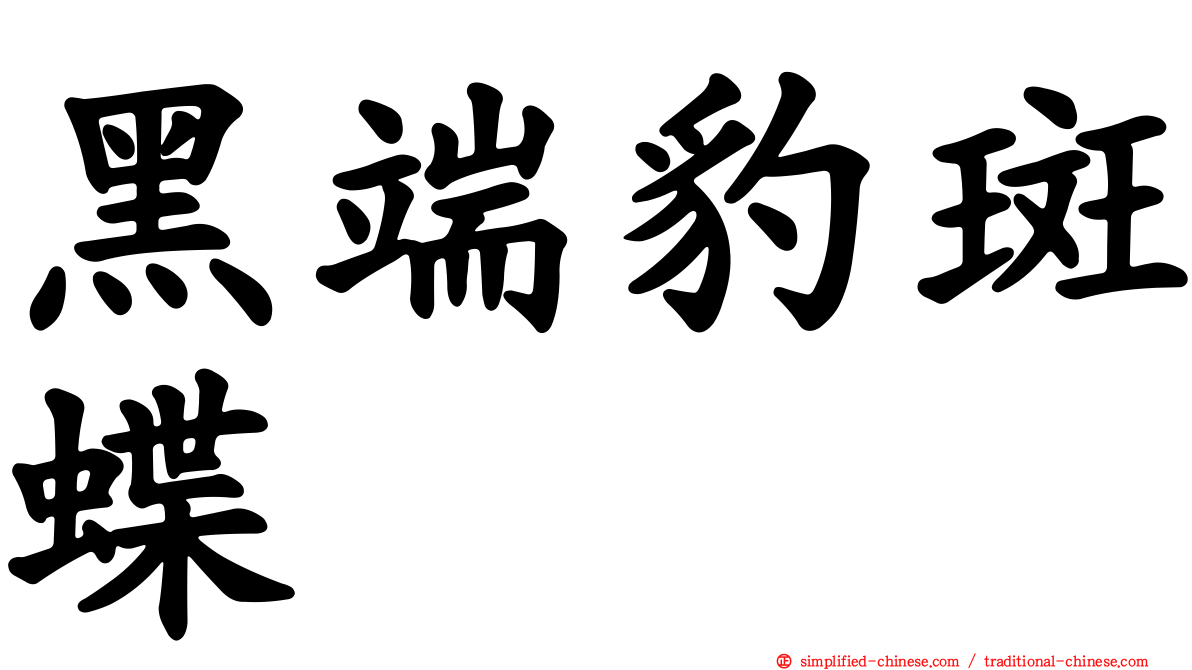 黑端豹斑蝶