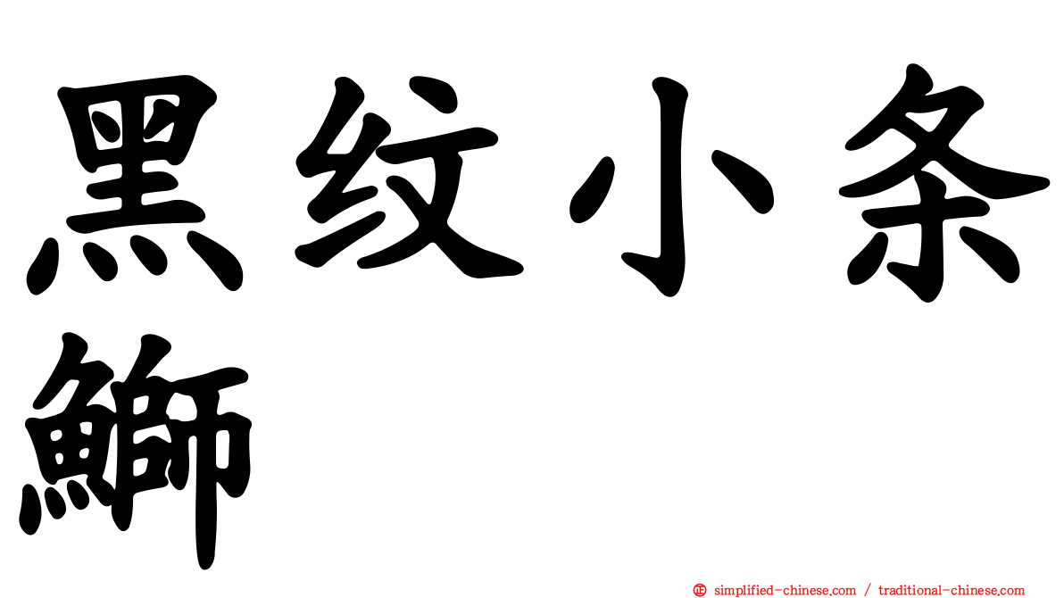 黑纹小条𫚕
