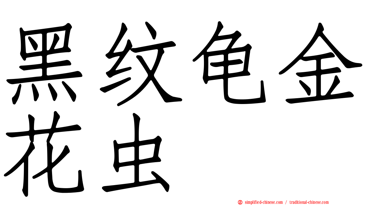 黑纹龟金花虫