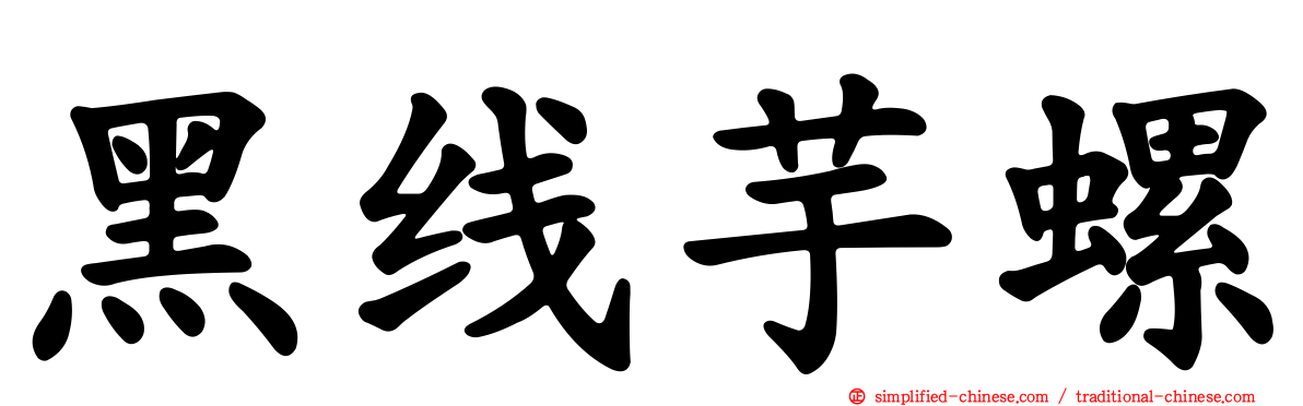 黑线芋螺