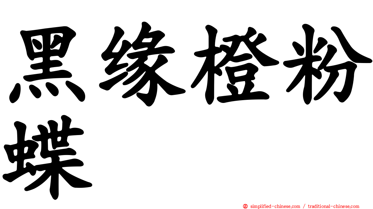 黑缘橙粉蝶