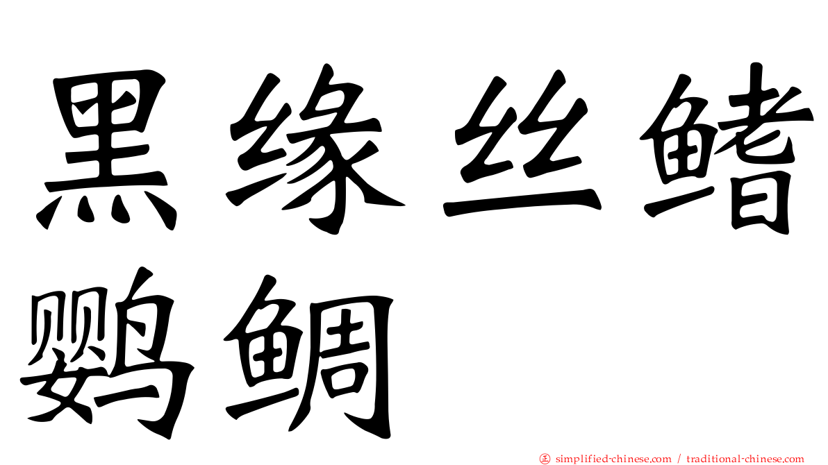 黑缘丝鳍鹦鲷