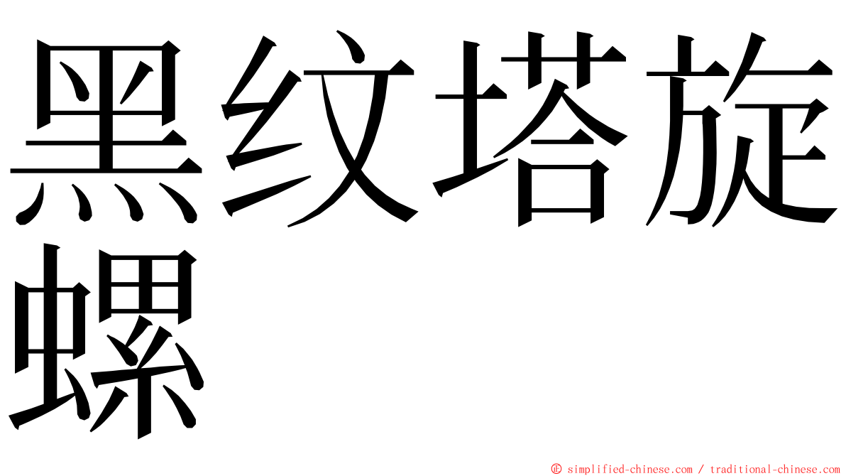 黑纹塔旋螺 ming font