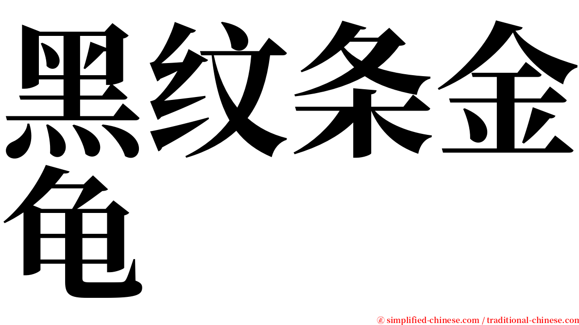 黑纹条金龟 serif font