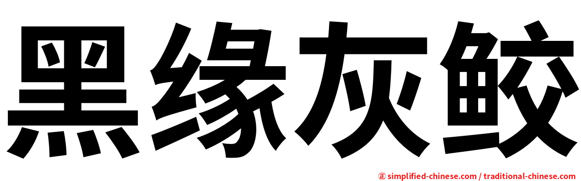 黑缘灰鲛