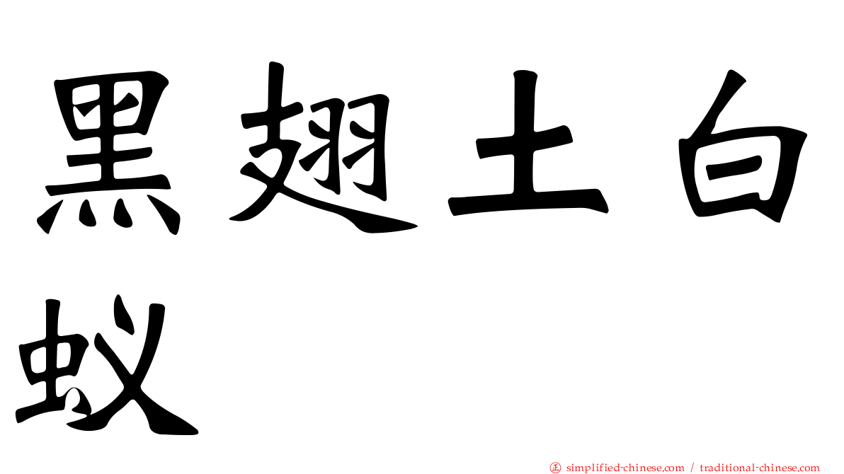 黑翅土白蚁
