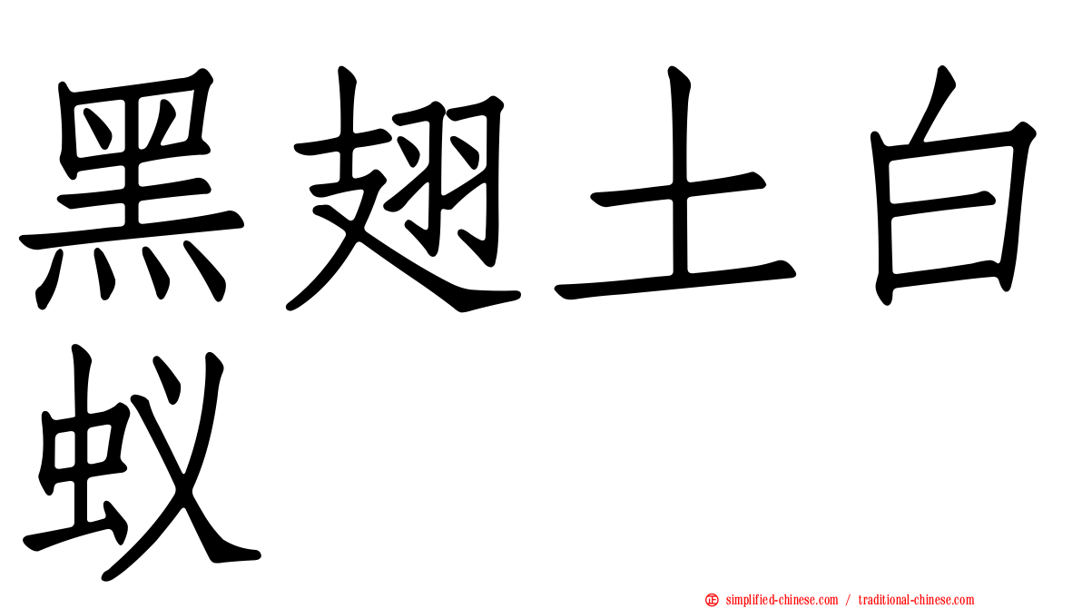 黑翅土白蚁