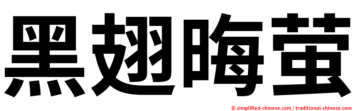 黑翅晦萤